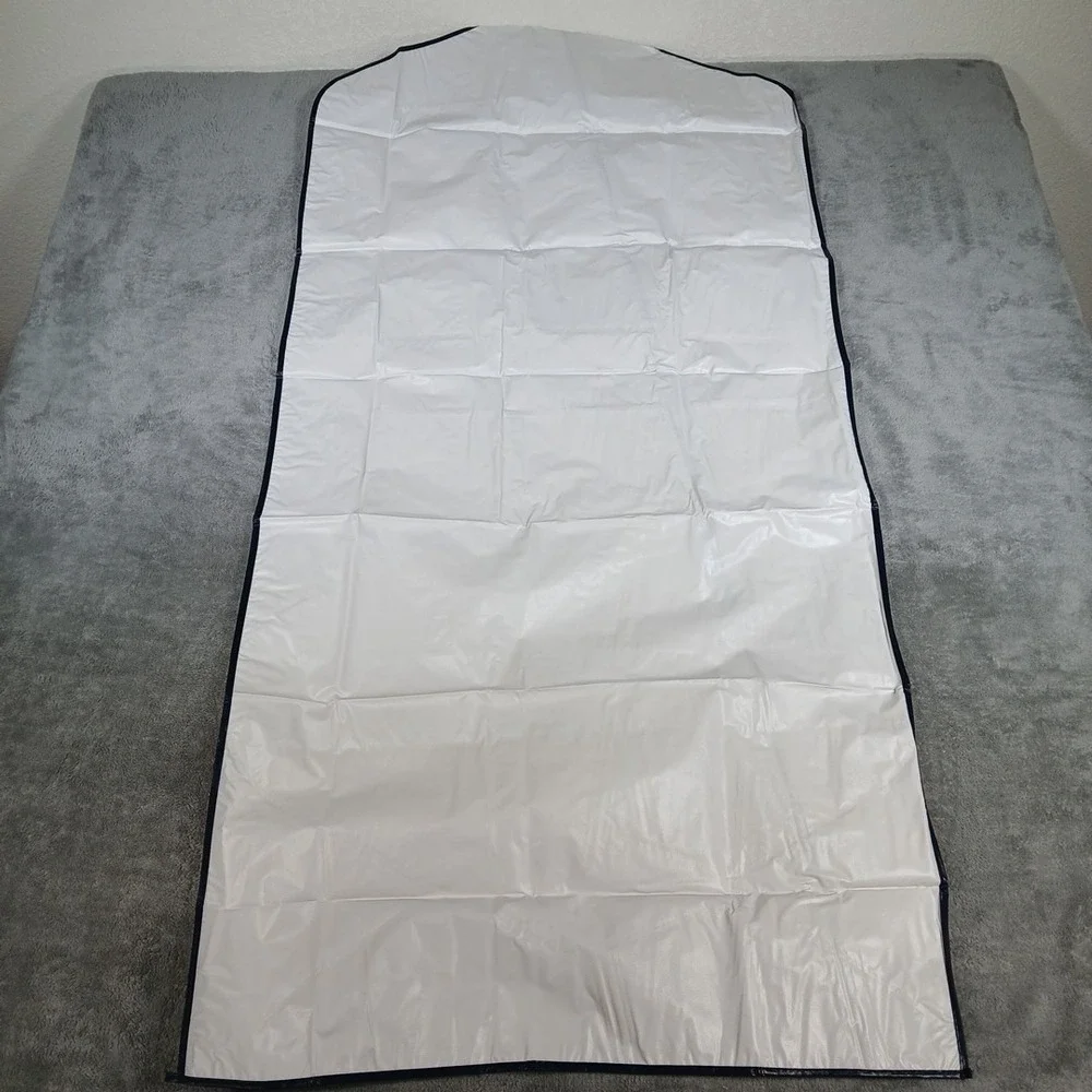 US Coast Guard Auxiliary Garment Bag White Vinyl Travel Uniform Cover